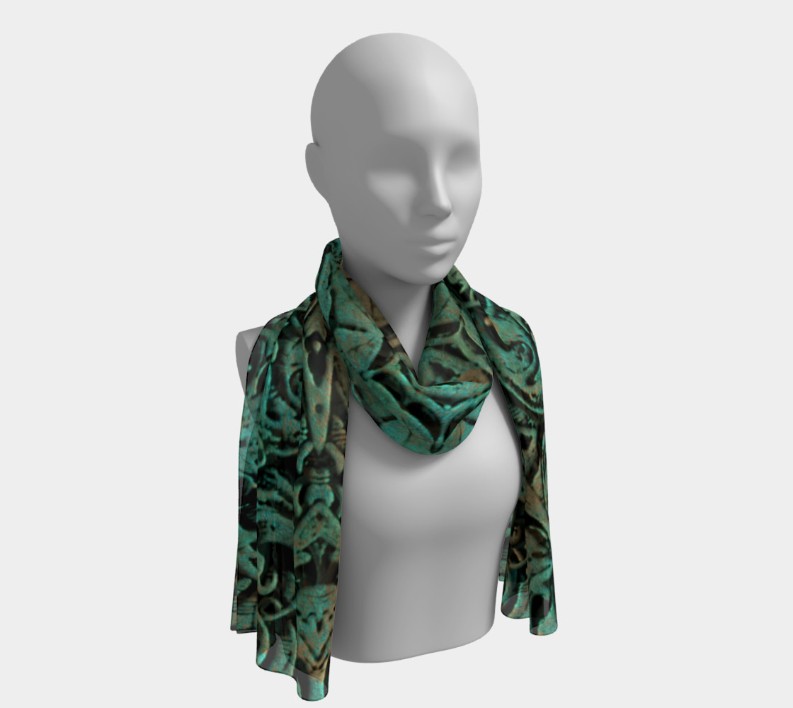 Vintage Floral copper Patina Long Scarf preview #1