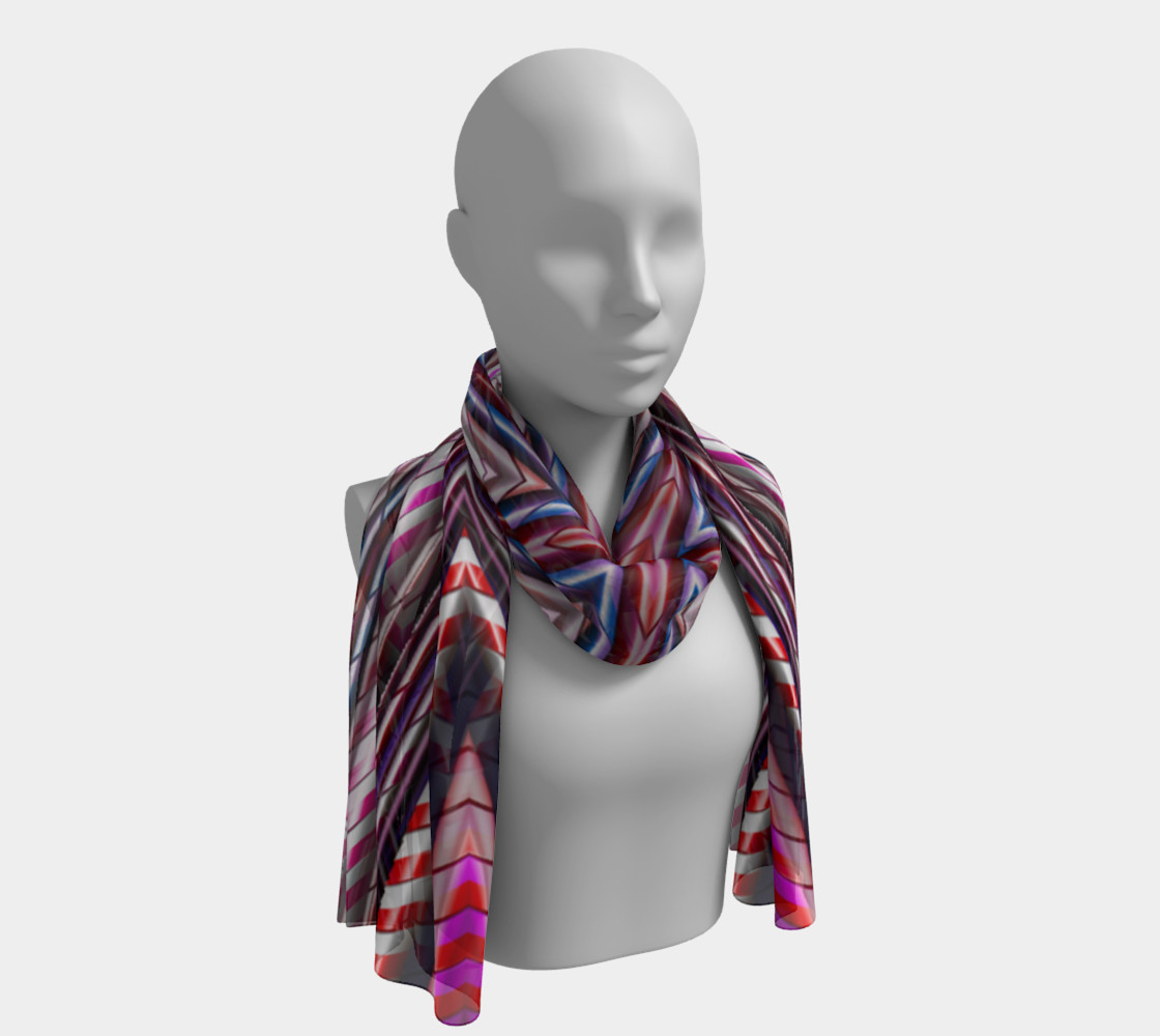 Candy Cane Kaleidoscope Long Scarf preview #1