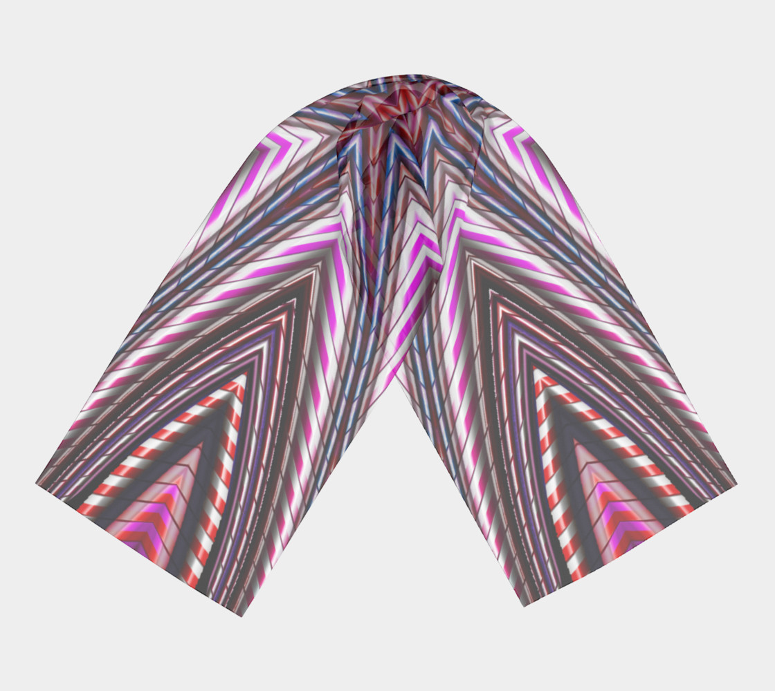 Candy Cane Kaleidoscope Long Scarf preview #3