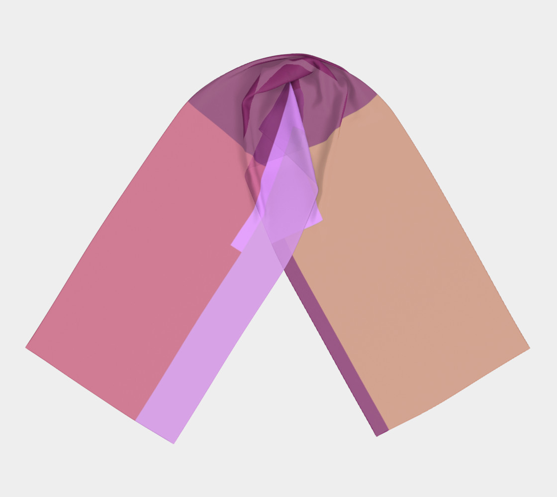 Pink and Peach Squares Long Scarf preview #3