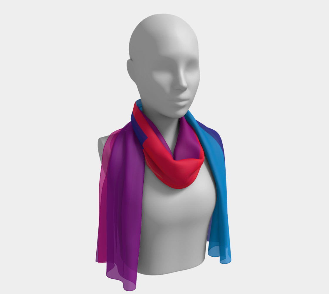 Rainbow Squares Long Scarf 3D preview