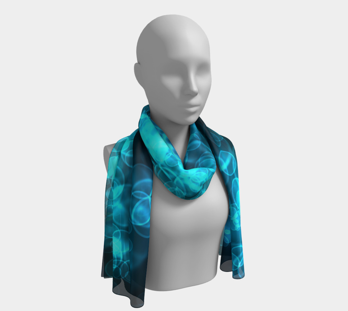 Aperçu de Blue Ocean bokeh Long Scarf #1
