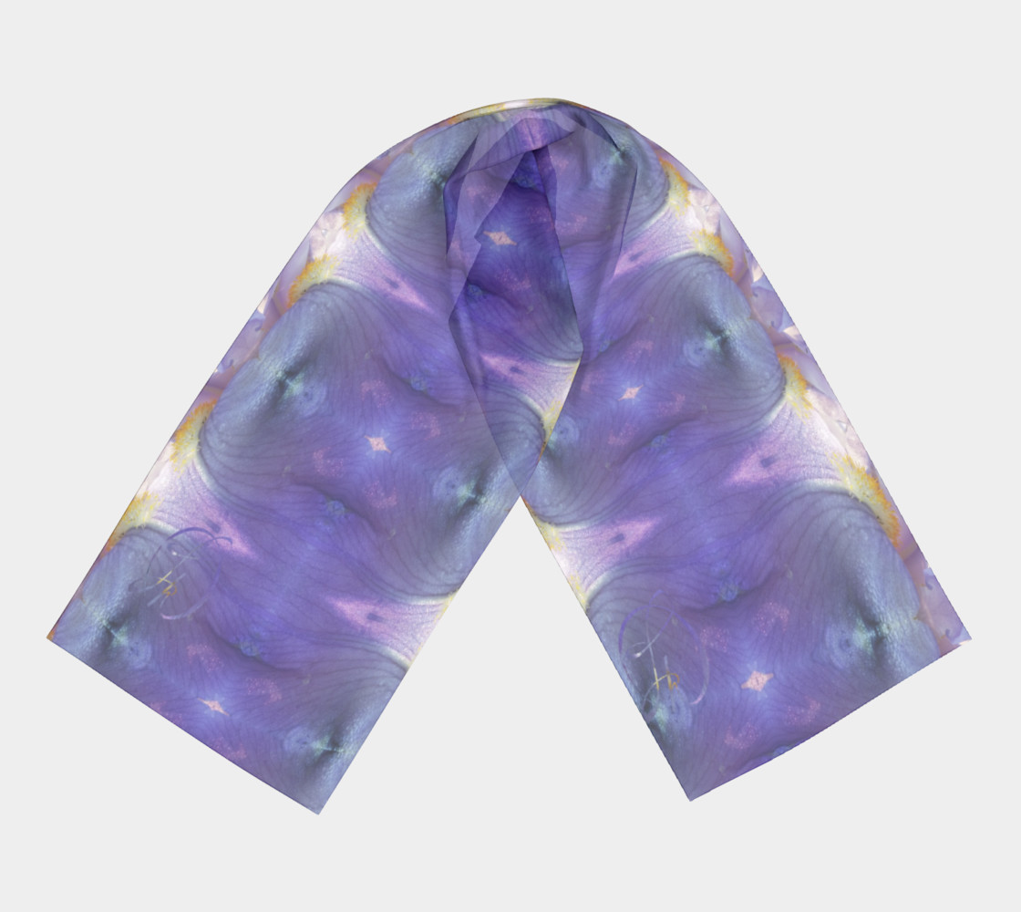 Fluid Violet Iris Long Scarf preview #3