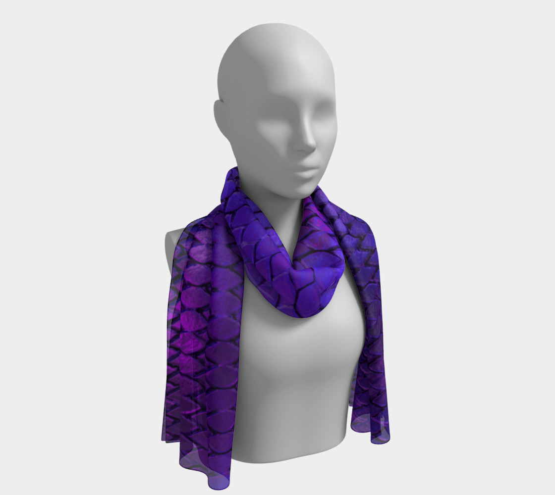Purple Dragon Scales Long Scarf preview #1