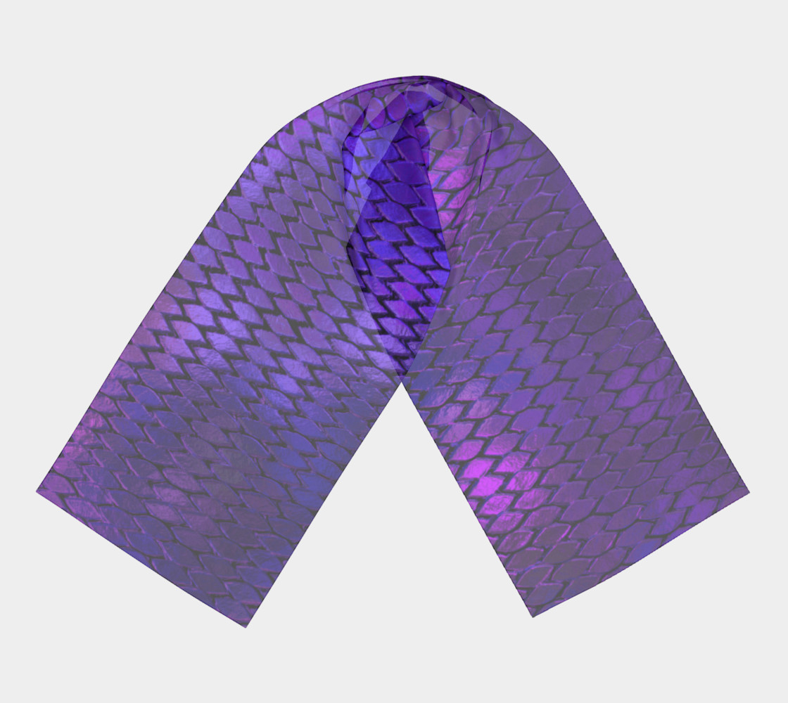 Purple Dragon Scales Long Scarf preview #3