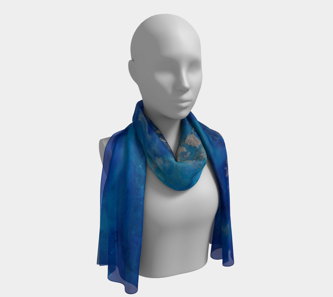 Blue Lagoon Long scarf 3D preview