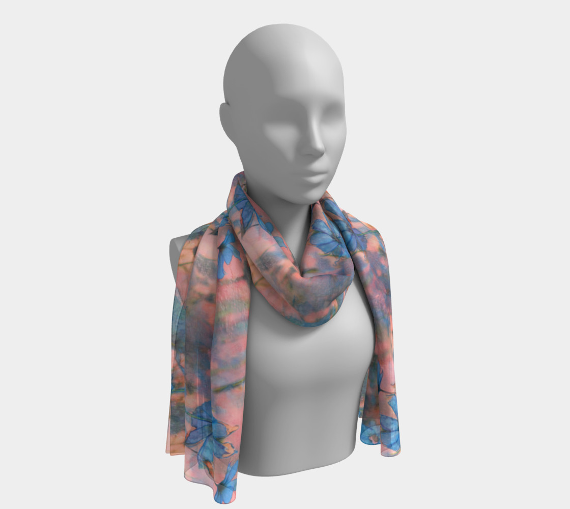 Smaller Print - Cosmos on the Marginal Way Long Scarf preview #1