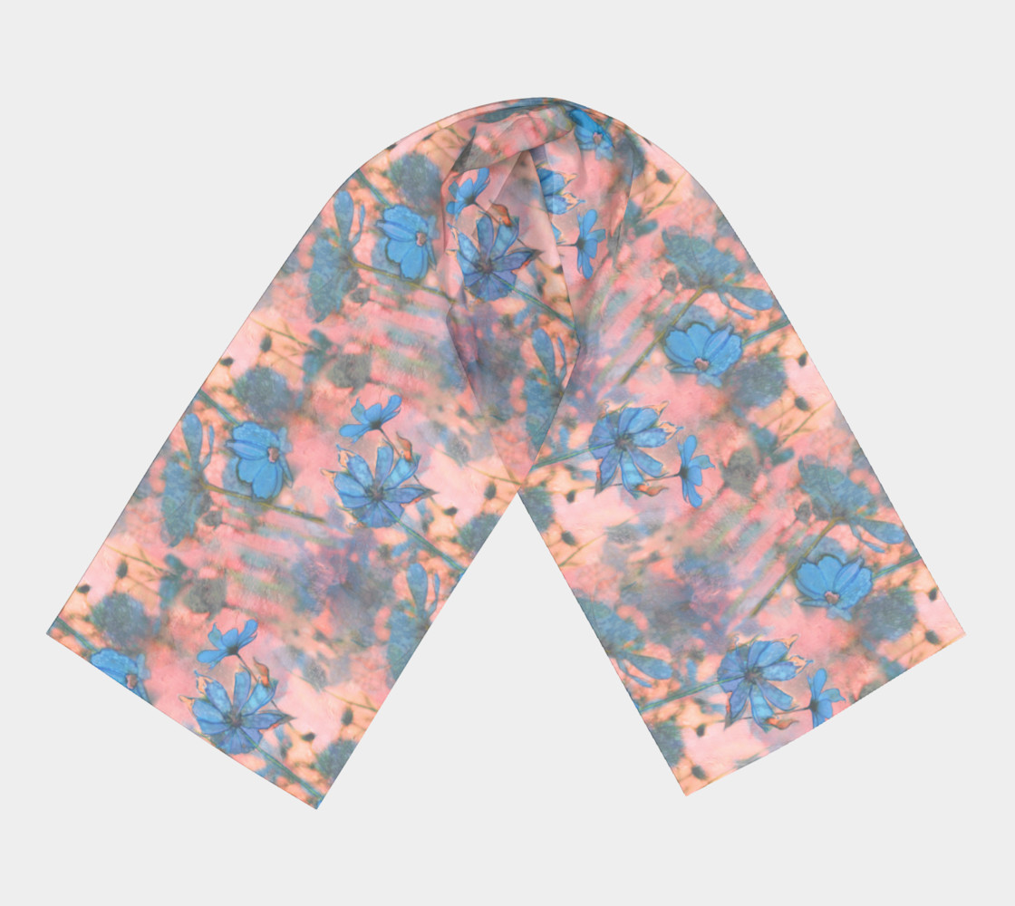 Smaller Print - Cosmos on the Marginal Way Long Scarf preview #3