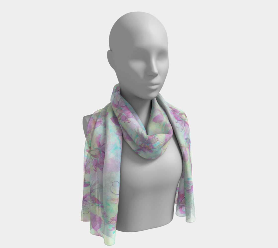 Apple Blossoms in Pale Light Long Scarf preview #1