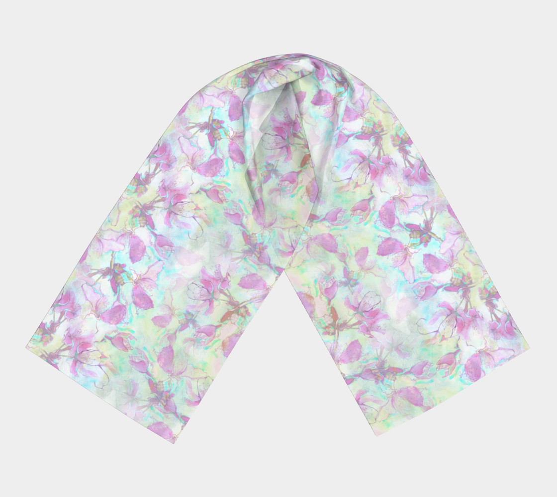 Apple Blossoms in Pale Light Long Scarf preview #3
