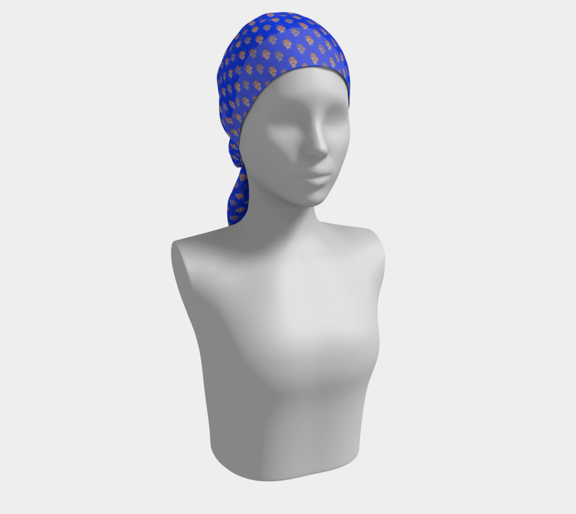 Forsythia At Noon in Royal Blue Long Scarf preview #2