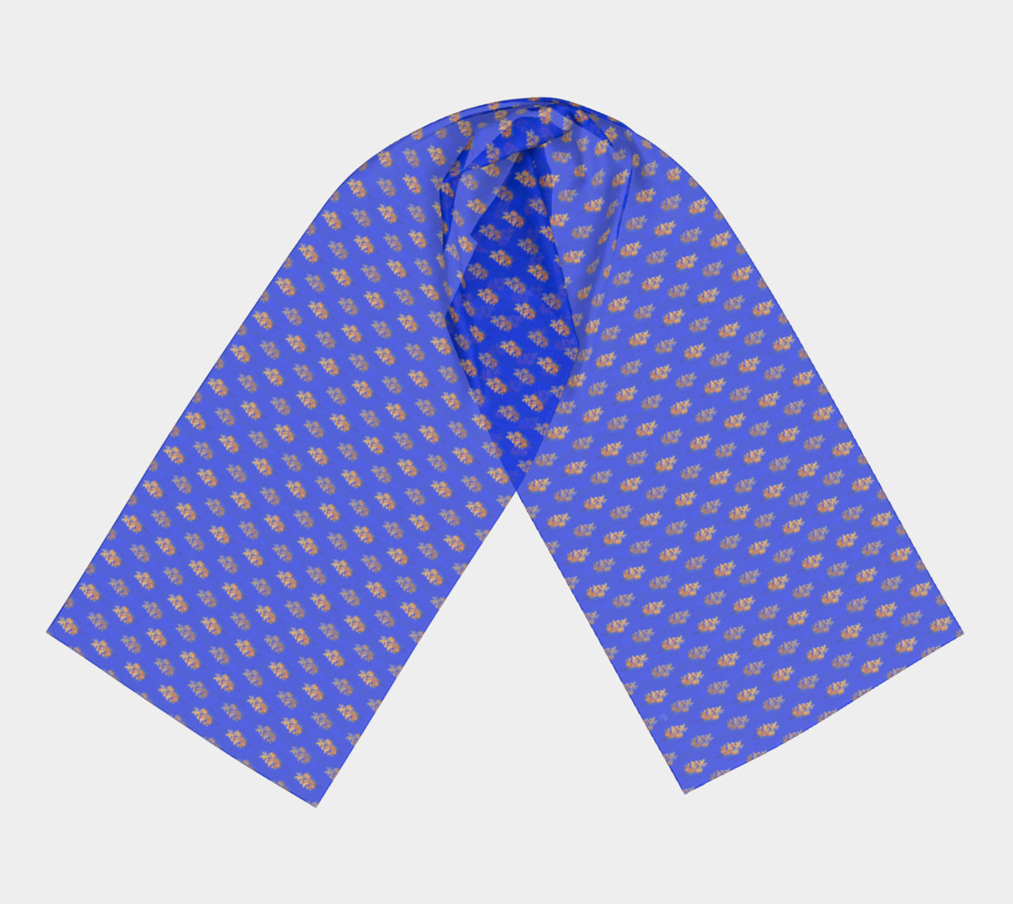 Forsythia At Noon in Royal Blue Long Scarf preview #3