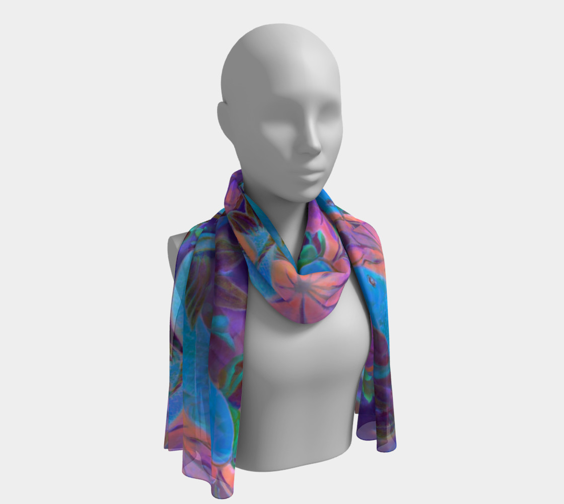 Midnight Koi Long Scarf 16" x 72" preview #1