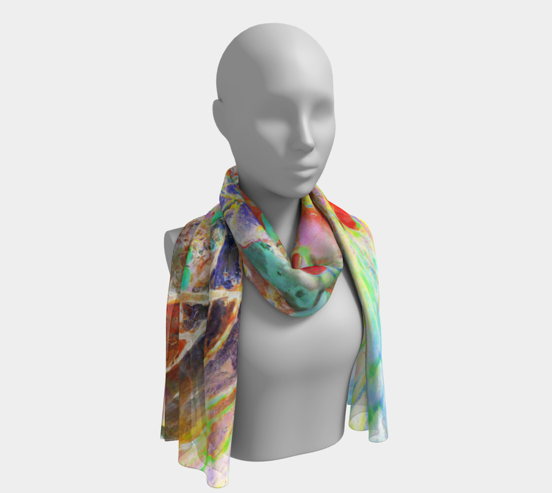 Pastel Floral Branch Long Scarf 16" x 72" preview #1