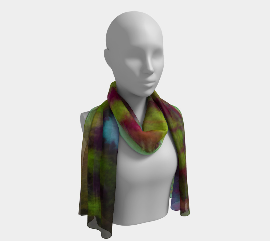 Vibrant Watercolor Long Scarf preview #1