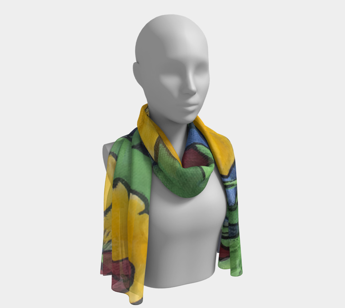 Stained Glass Garden Long Scarf preview #1