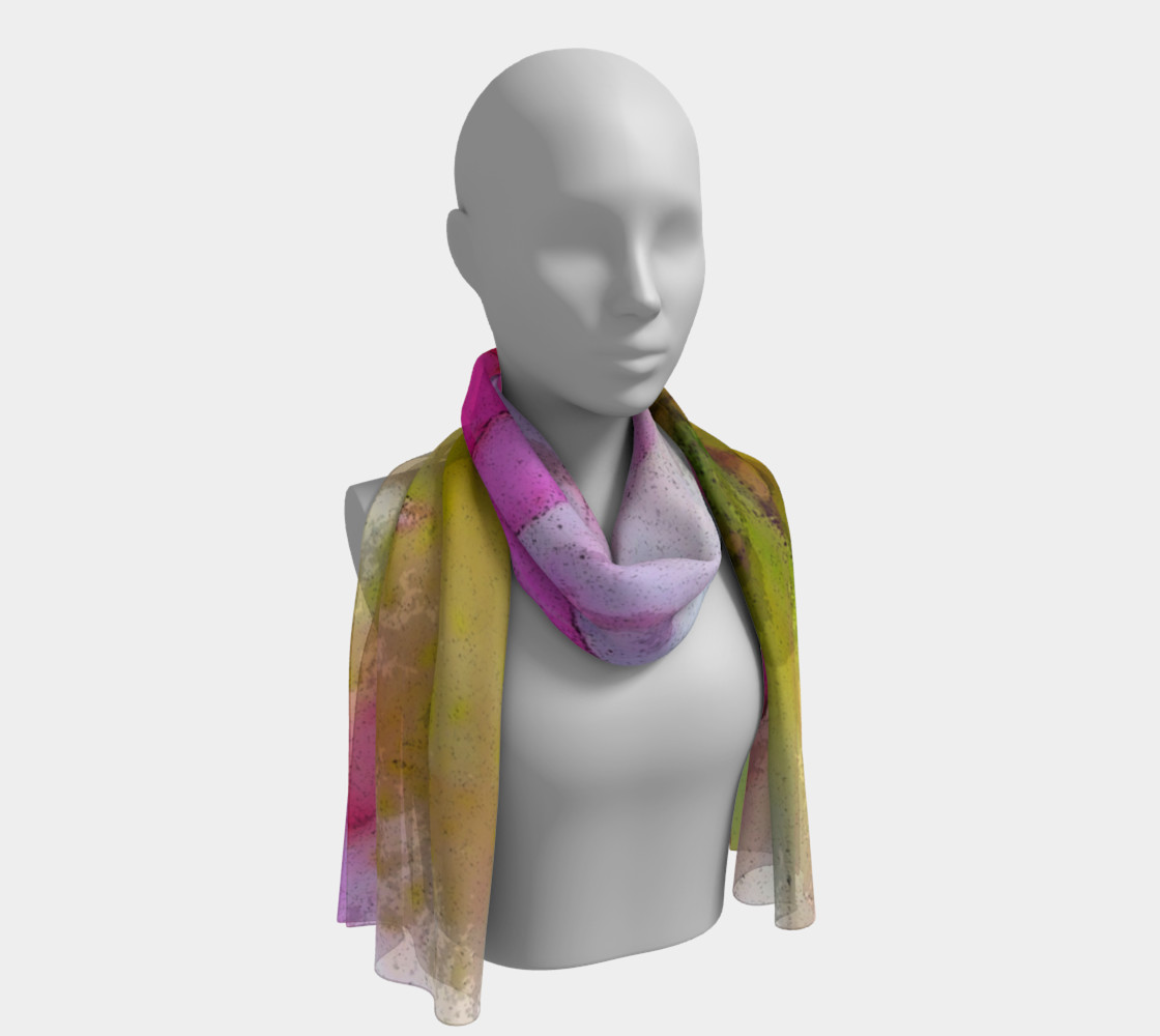 Pink and Yellow Rhodi Long Scarf 160515 preview #1