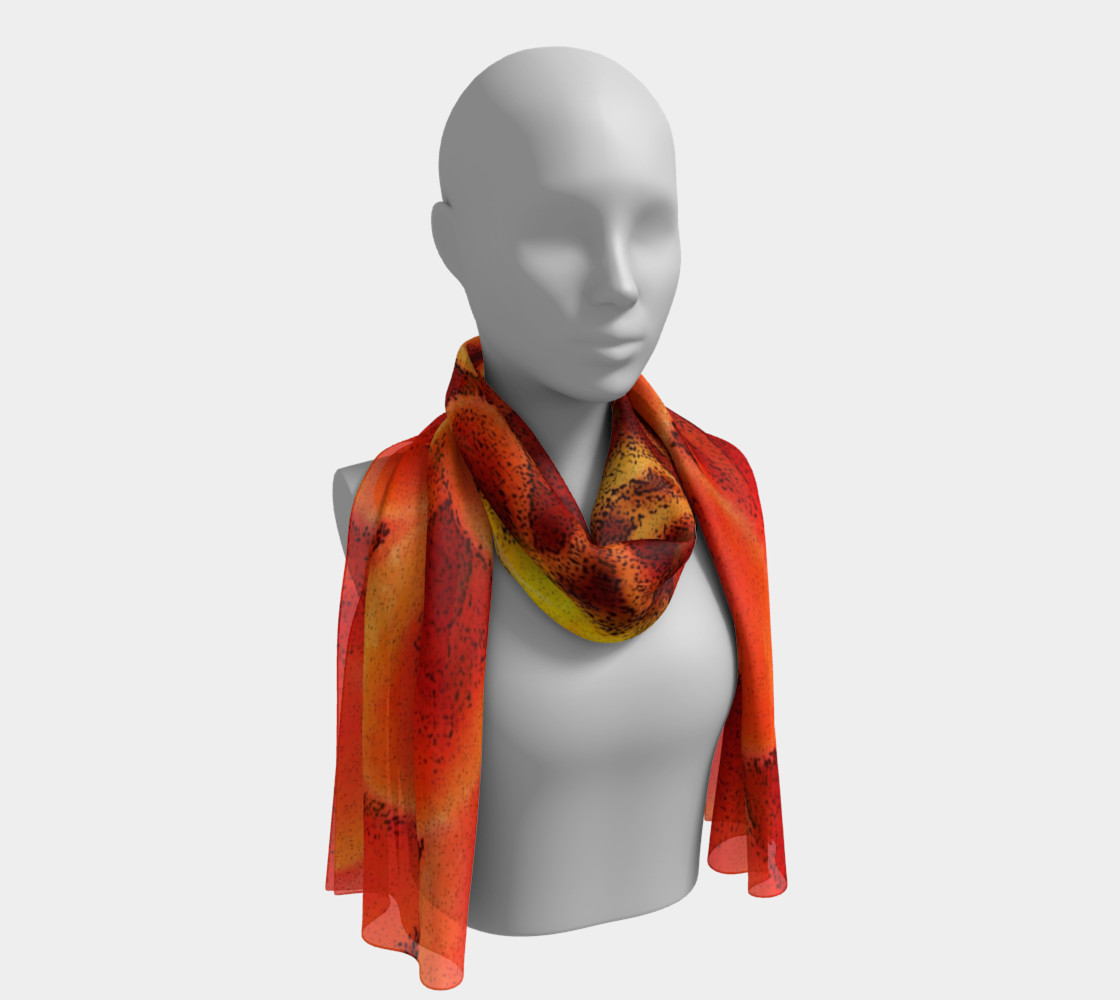 Coral Flower Long Scarf 160814 thumbnail #2