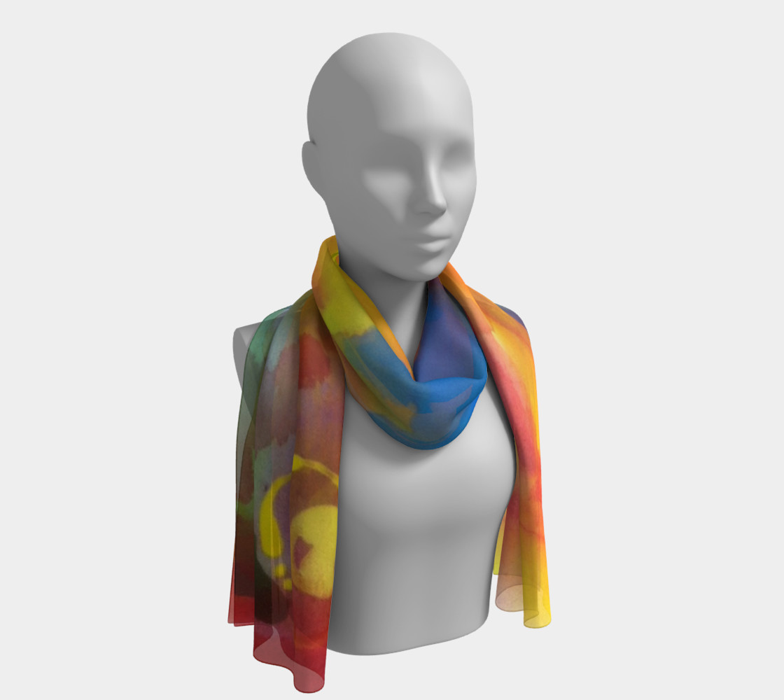 Summer Swirl long scarf preview #1