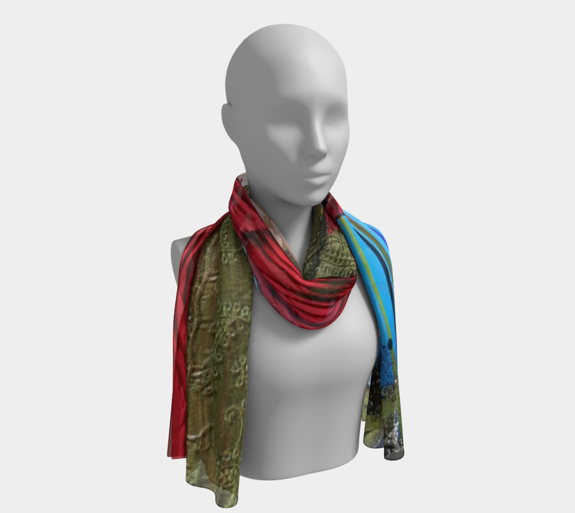 Stay on the Path Red Long Scarf 3D preview