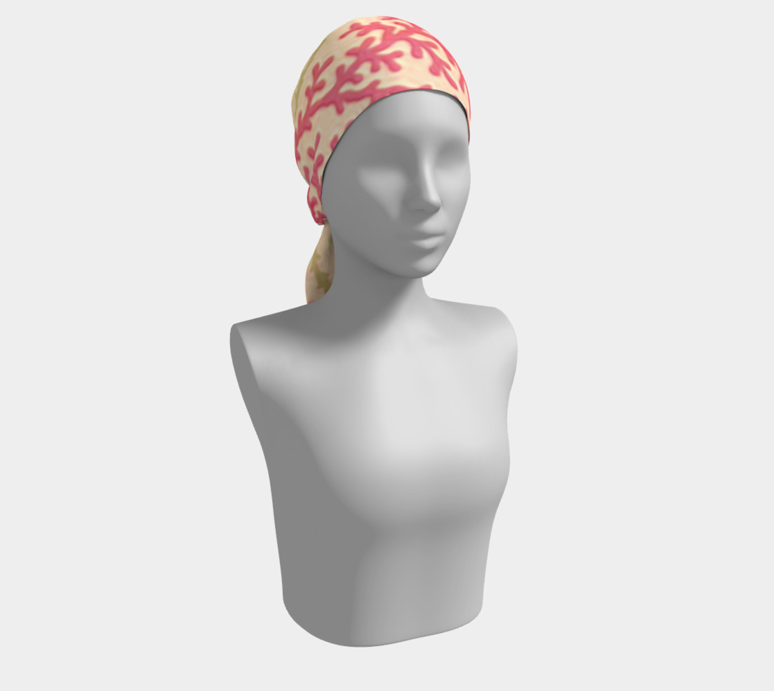 Pink and Citron Green Sea Coral Scarf preview #2