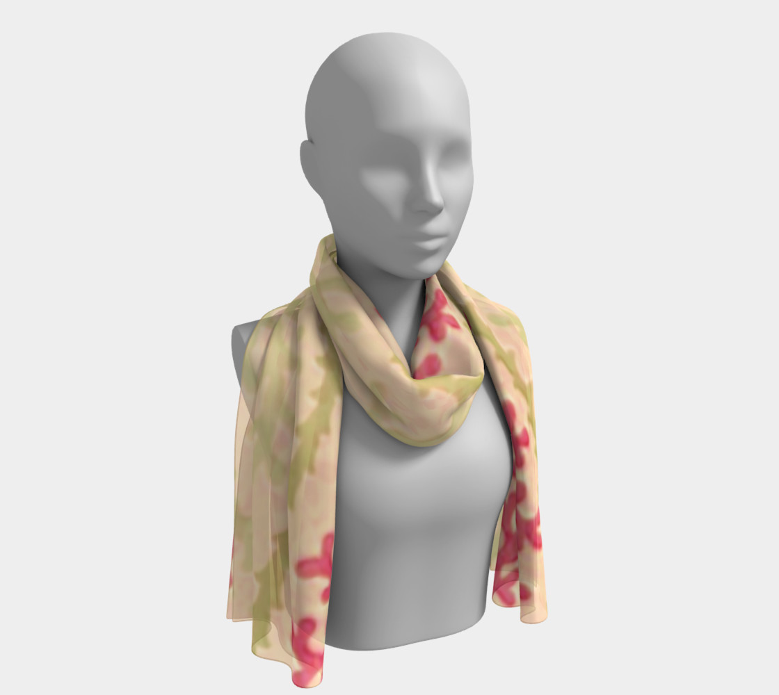 Pink and Citron Green Sea Coral Scarf preview #1