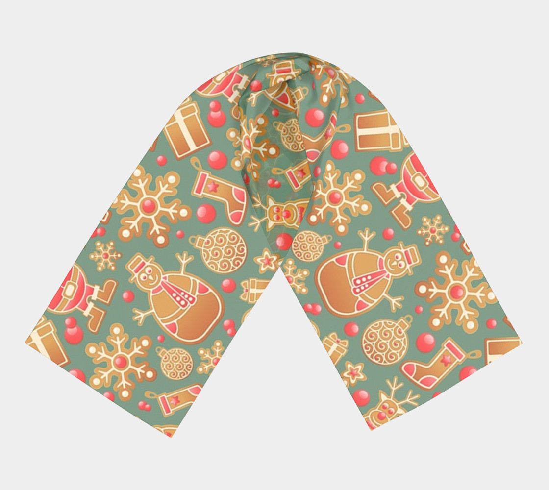 Christmas Gingerbread long scarf preview #3