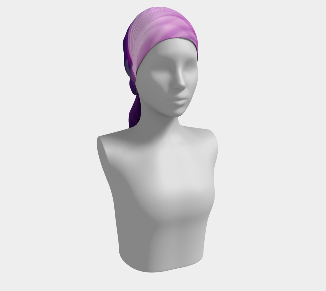 Purple Waves long scarf preview #2
