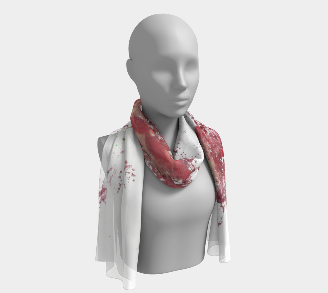 Abstrackt Reds long scarf 3D preview
