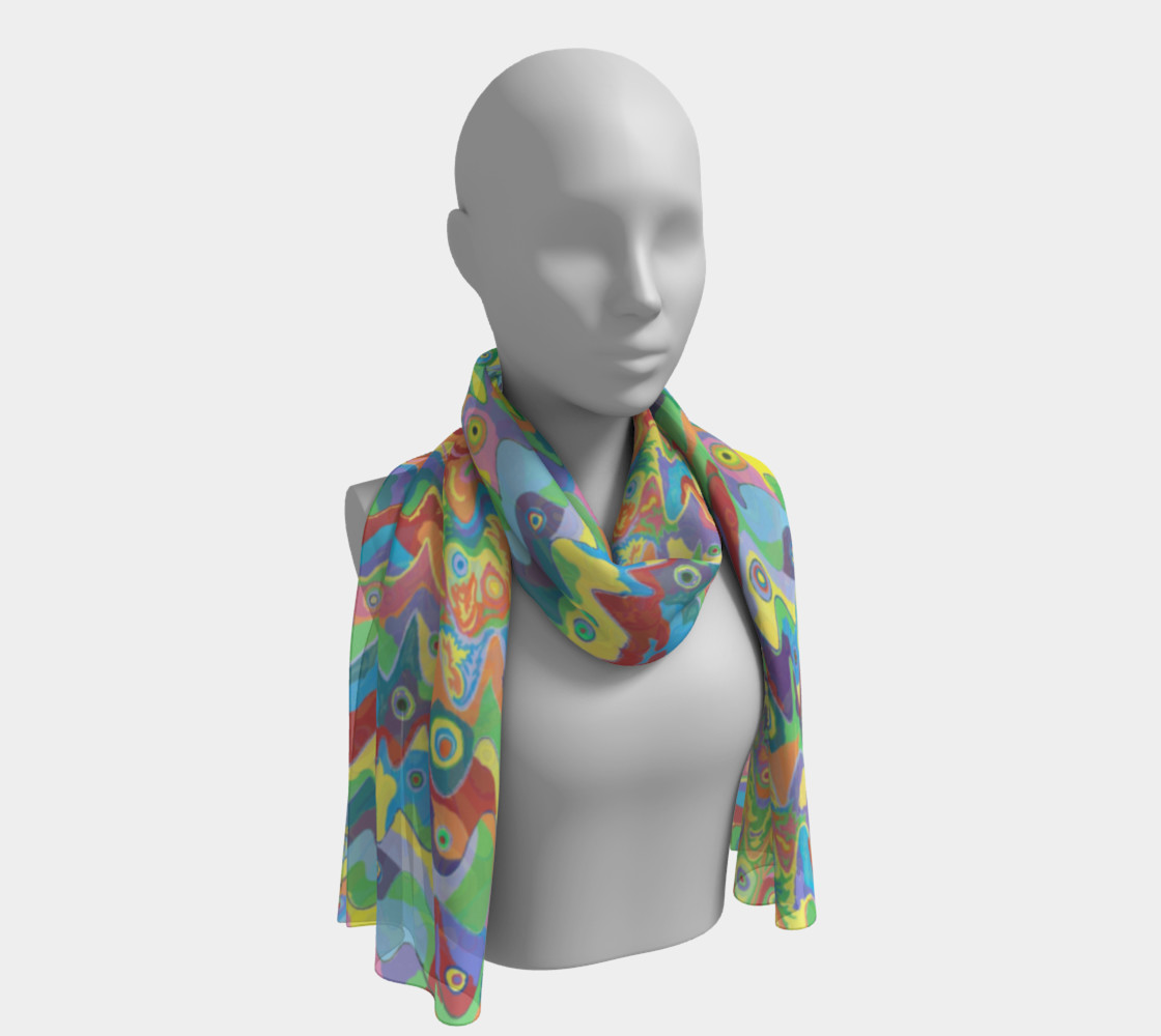 Abstract Hills Pattern 1 Long Scarf preview #1