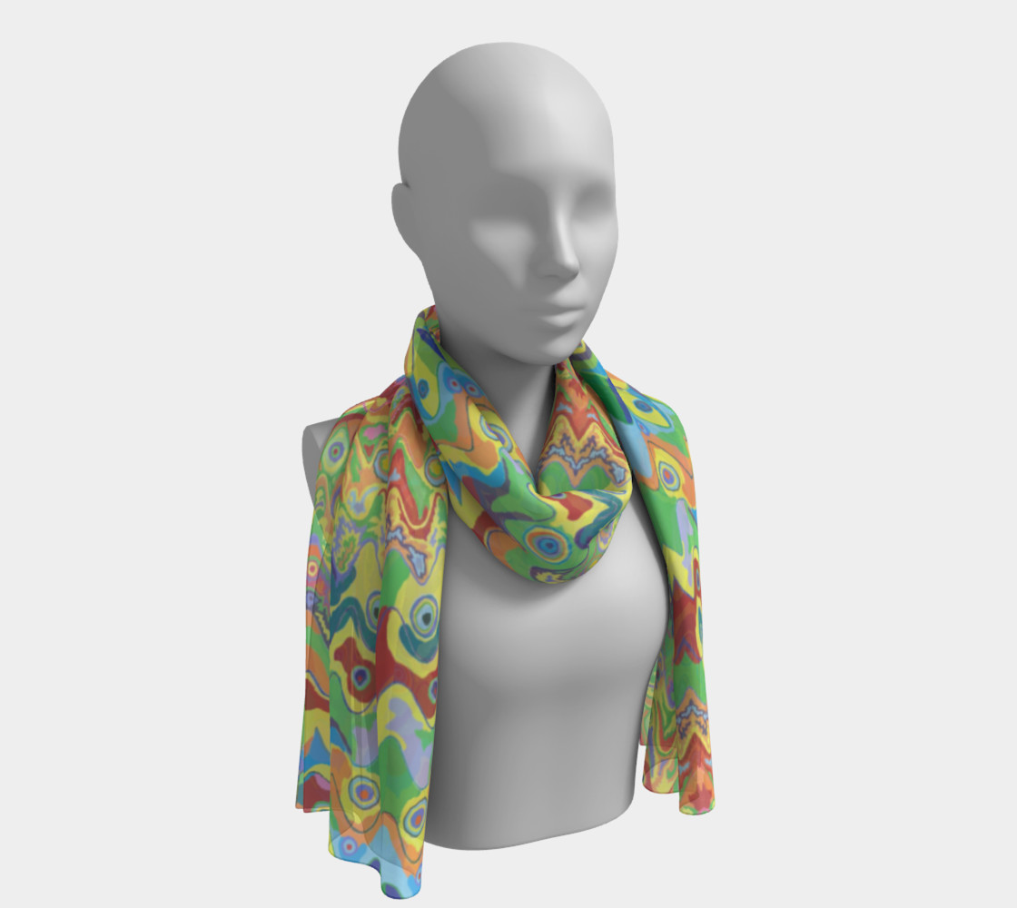 Abstract Hills Pattern 2 Long Scarf preview #1