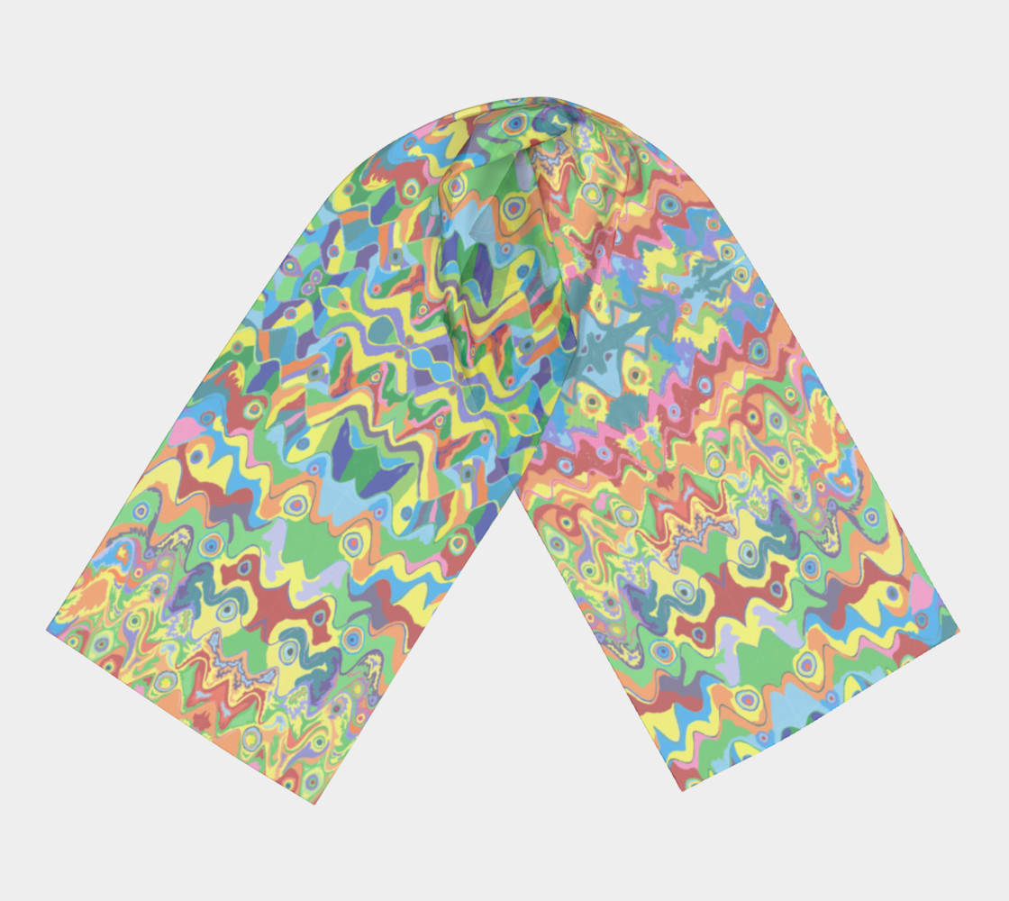 Abstract Hills Pattern 2 Long Scarf preview #3