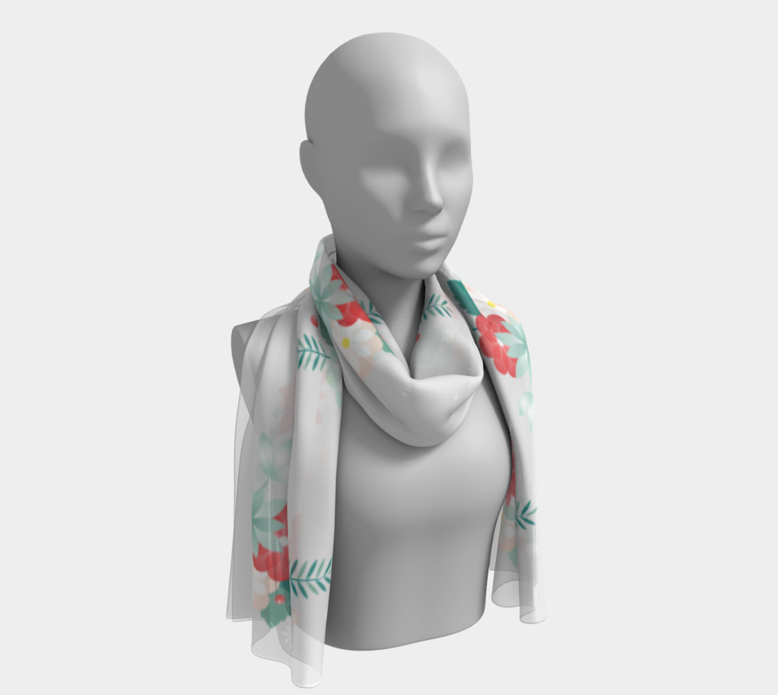 Floral Rectangle Scarf preview #1