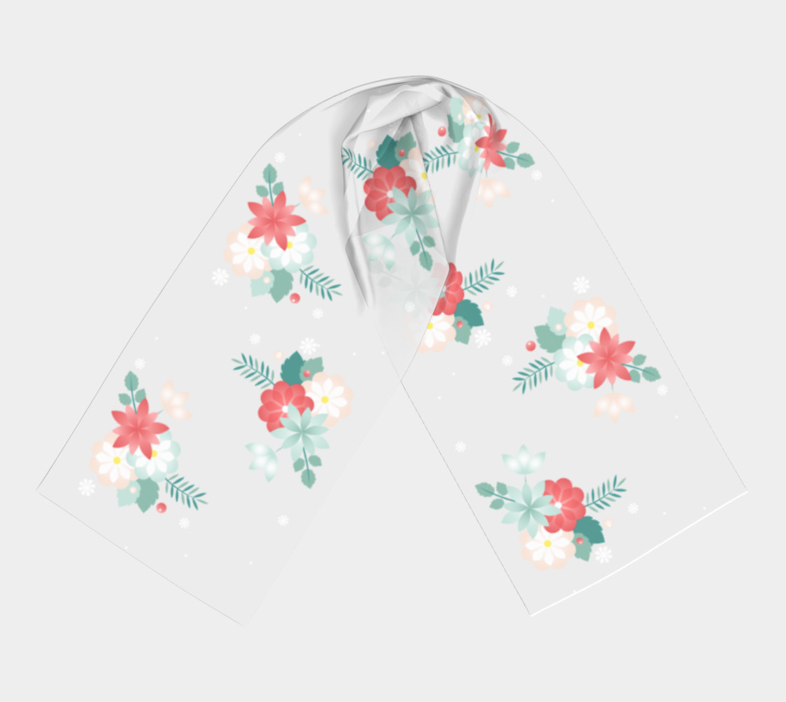 Floral Rectangle Scarf preview #3