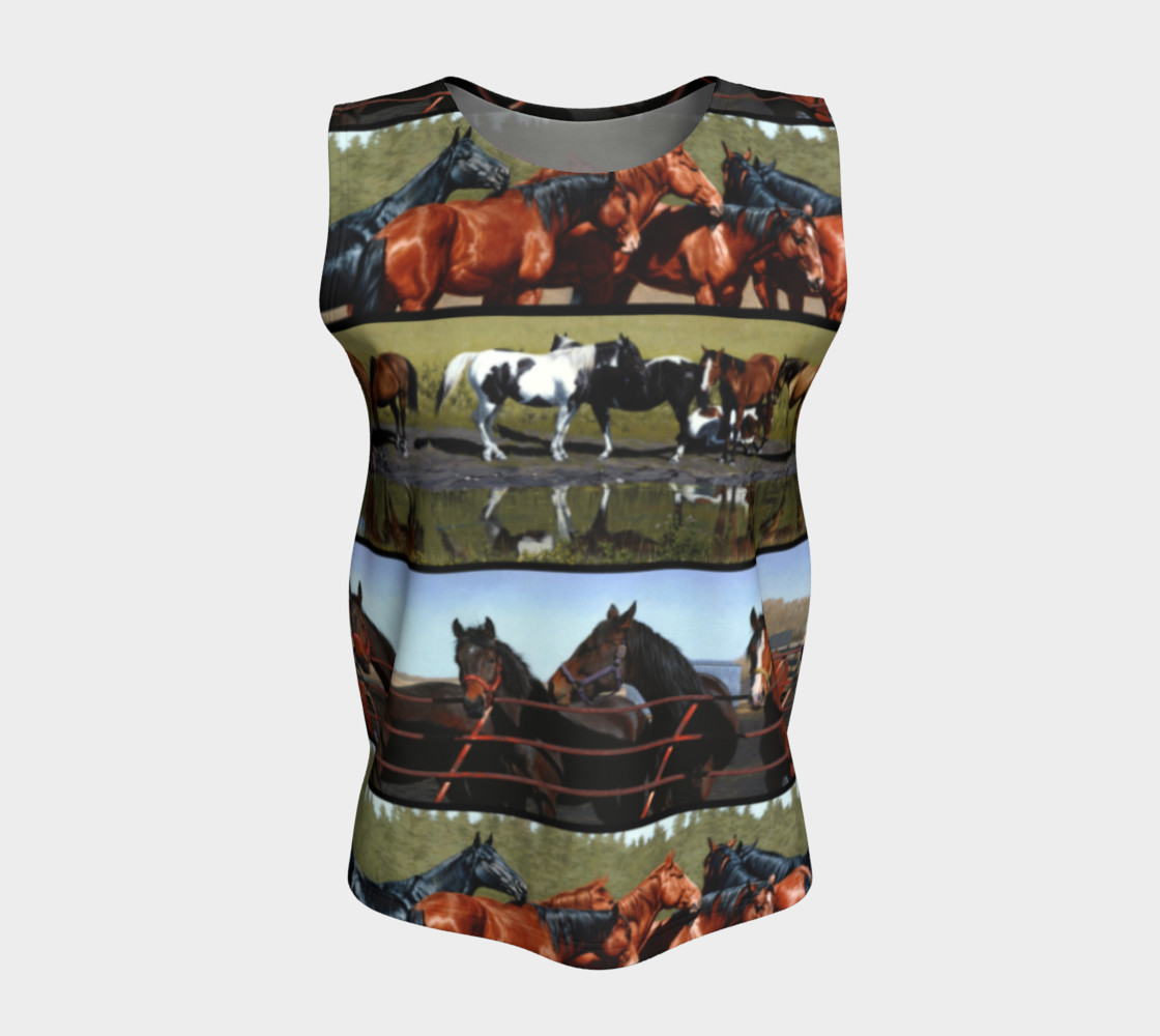 Horses Loose Tank Top preview #5