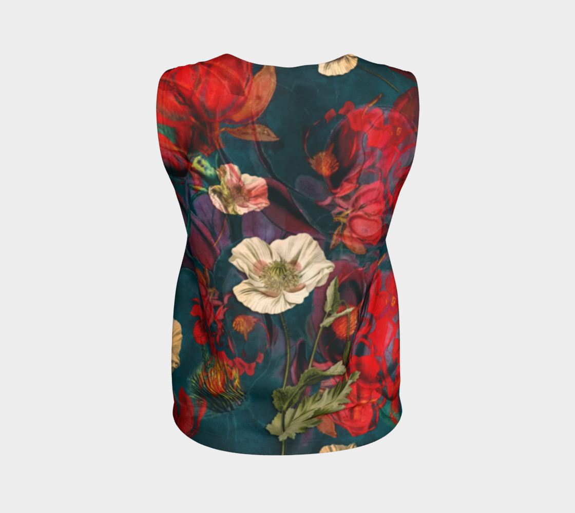 flowers red loose tank top preview #2