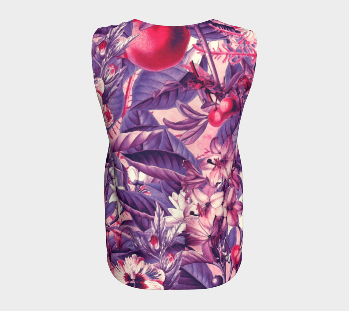 flowers purple loose tank top preview #6