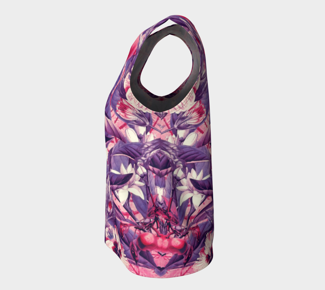 flowers purple loose tank top preview #7