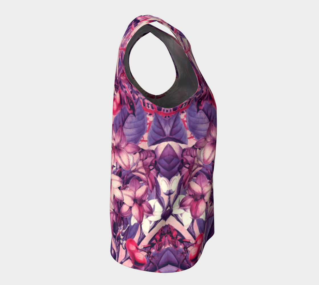 flowers purple loose tank top preview #8