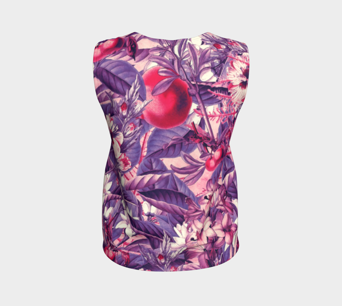 flowers purple loose tank top preview #2