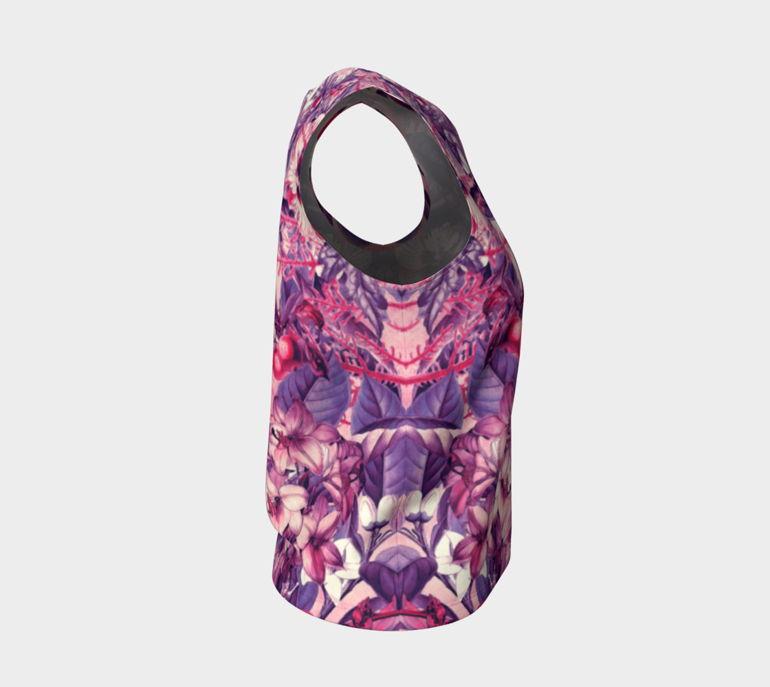 flowers purple loose tank top preview #4