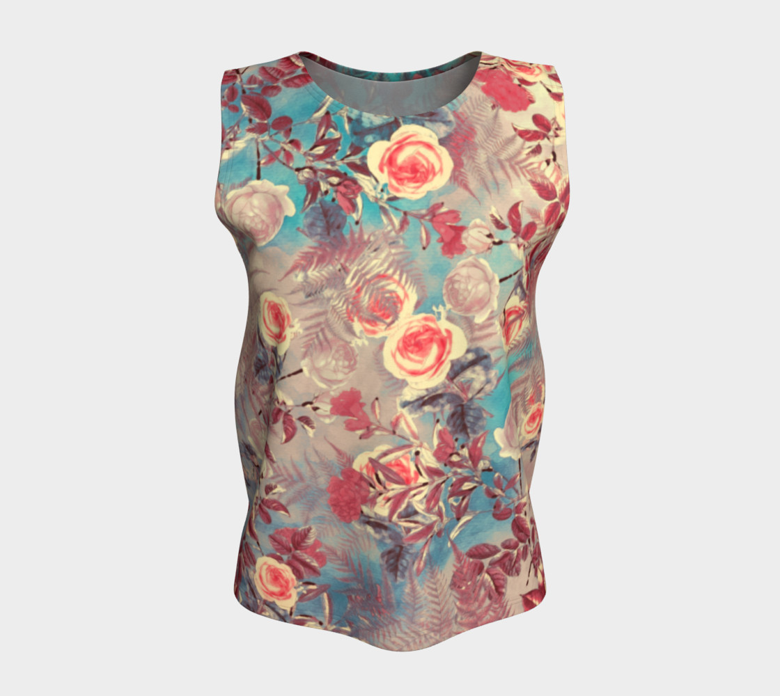 flowers pastel loose tank top preview #5