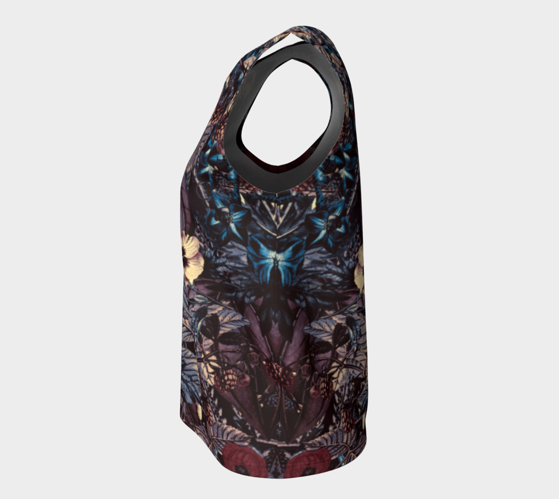 flowers dark loose tank top preview #7