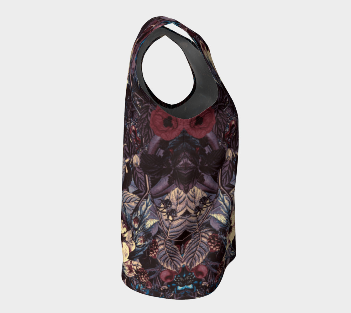 flowers dark loose tank top preview #8