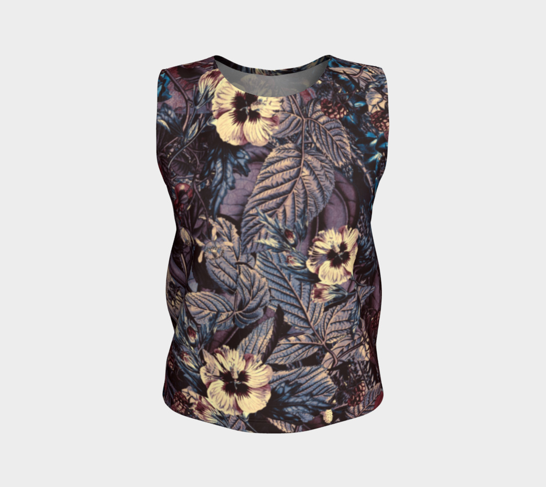 flowers dark loose tank top preview #1