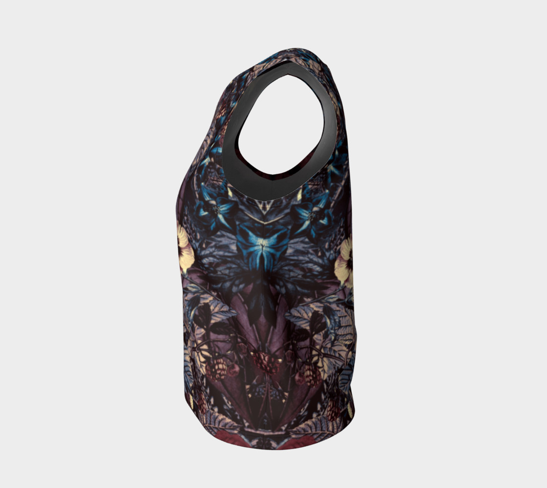 flowers dark loose tank top preview #3
