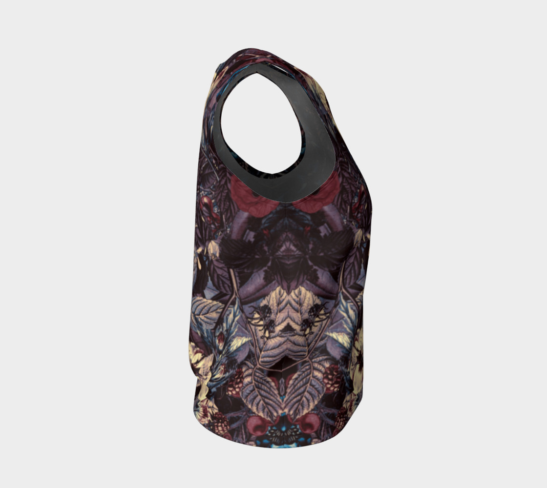 flowers dark loose tank top preview #4