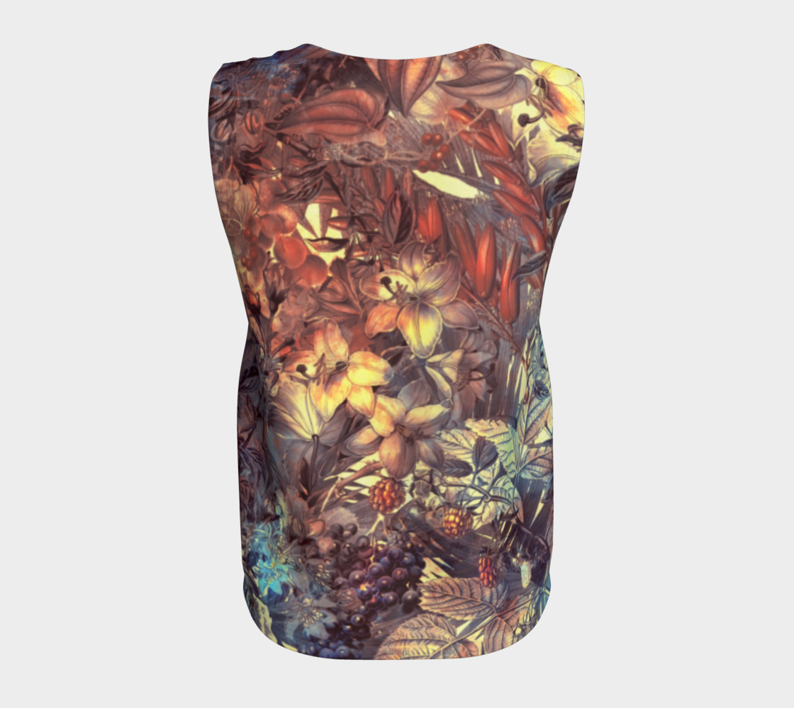 flowers art loose tank top preview #6