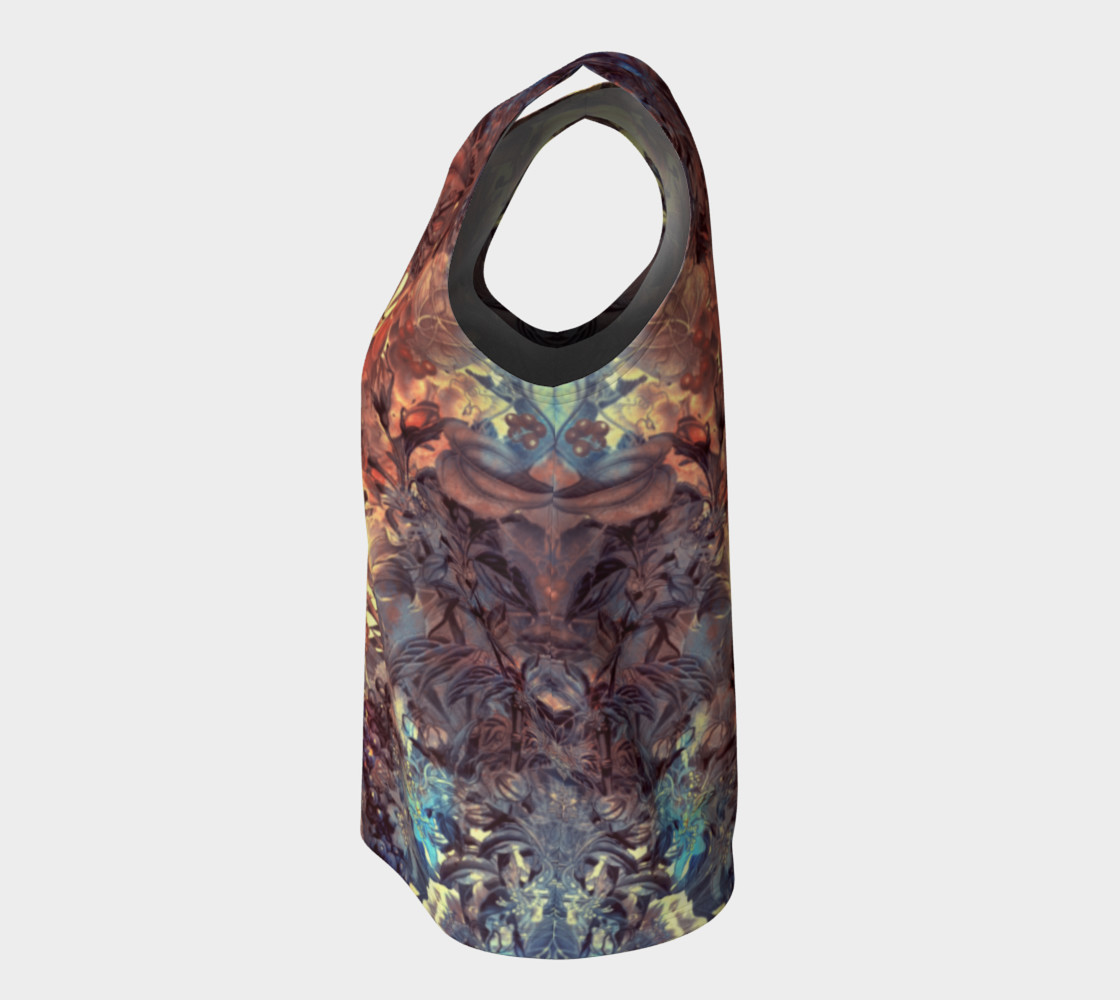 flowers art loose tank top preview #7