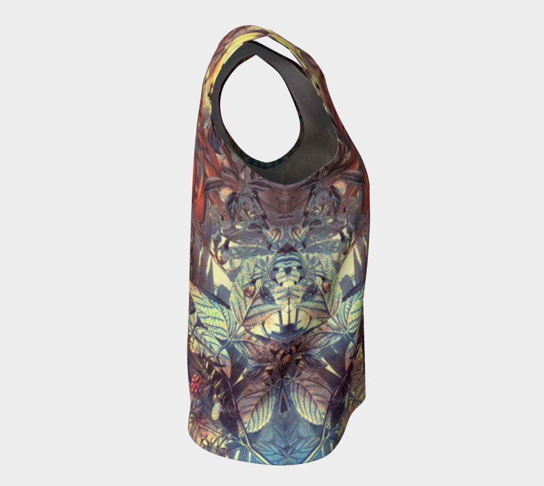 flowers art loose tank top preview #8